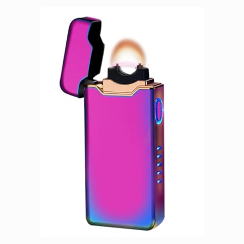 Rechargeable Lighter High Power Dual Arc Lighter, Windproof, USB Convenient Charging, with LED Battery Indicator (Color)