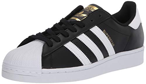 adidas Women's Superstar Sneaker, Black/White/Black, 9