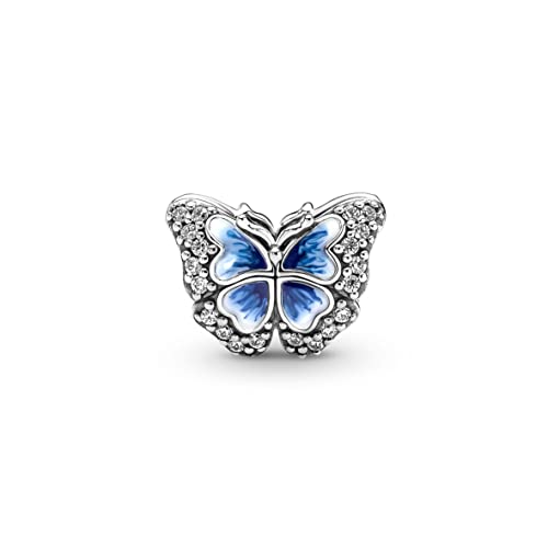 Pandora Blue Butterfly Sparkling Charm Bracelet Charm Moments Bracelets - Stunning Women's Jewelry - Gift for Women - Made with Sterling Silver, Cubic Zirconia & Enamel