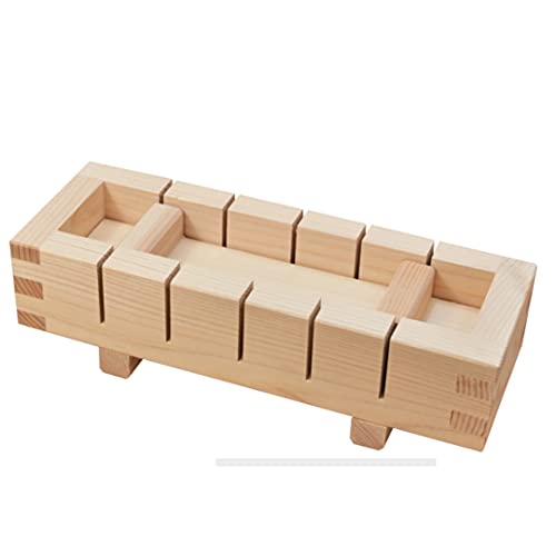 IPPINKA Wooden Sushi Mold Press, Oshizushi Maker, Made of Hinoki (Japanese Cypress), Made in Japan, 7 Inches