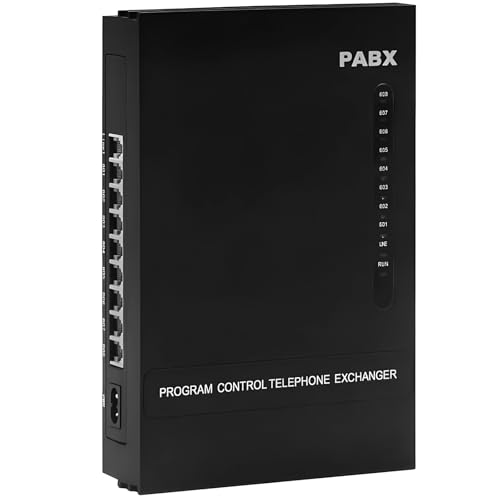 Pabx Phone System with 2 Co Lines, 8 Extensions, Office PBX Switchboard, Auto Attendant, Intercom, Small Business Phone Network