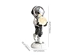 BULUXE 28.8" Astronaut Sculpture Figurine Floor Large Home Accessories Ornament Art Decor with Ball Lamp USB Charging