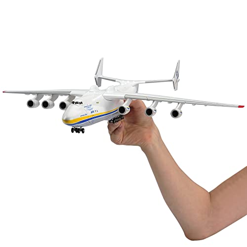 ANTSIR Model Plane Antonov An-225 1/200 Scale Resin Aircraft Model Toy 17 inch Ukraine Painted Mriya Transporter Display Model Plane for Collection