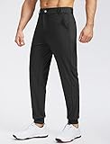 Soothfeel Men's Golf Joggers Pants with 5 Pockets Slim Fit Stretch Sweatpants Running Travel Dress Work Pants for Men(Black, S