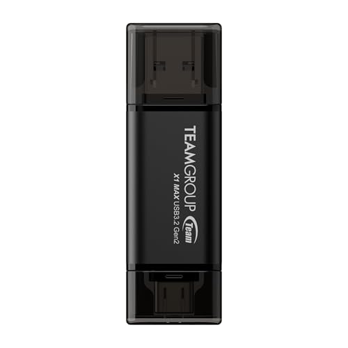 TEAMGROUP X1 MAX 1TB USB 3.2 1000MB/s Gen 2 Type A & Type C (3.1/3.0) OTG Dual Interface USB Flash Drive Data Storage Memory Stick Compatible with Smartphone/Tablet/Laptop/PC/MacBook TX1MAX31TBB01