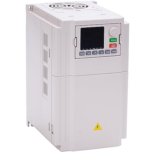 VFD AC 220V 2.2KW 3HP 10A Variable Frequency Drive,VFD Inverter Single Phase to 3 Phase Frequency Converter for Spindle Motor CNC Speed Control,K100 Series