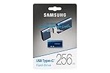 SAMSUNG Type-C™ USB Flash Drive, 256GB, Transfers 4GB Files in 11 Secs w/Up to 400MB/s 3.13 Read Speeds, Compatible w/USB 3.0/2.0, Waterproof, 2022, Blue, MUF-256DA/AM