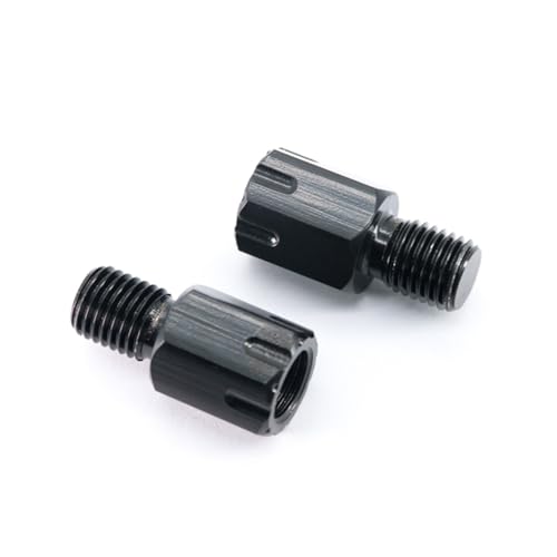 CNC engraving and milling stainless steel 304 motorcycle rearview mirror heightening screws thread converter M8 M10 RH LH fancy heightening 17mm (M8 RH to M8 RH=1pcs-M8 RH to M8 LH=1pcs)