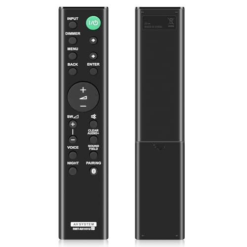 RMT-AH101U Remote Control for Sony SoundBar Remote, No Programming Needed, Easy Install, Replacement Remote for Sony SoundBar Models HTCT380 HTCT780 HTCT381 HT-CT380 HT-CT780.