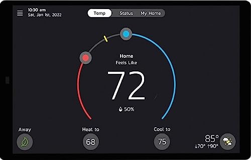 Lennox S40 (22V24) Smart Thermostat, Touchscreen, WiFi, Communicating System Control, Programmable, Geo-Fencing, Remote Access, Alexa Enabled, Easy Installation, Non-Returnable Factory Warranty