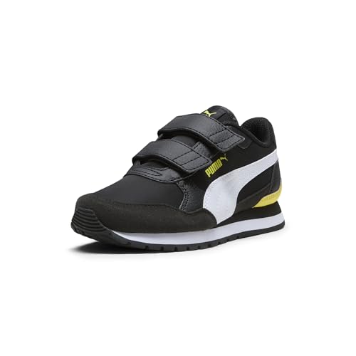 PUMA Kids ST Runner Hook and Loop Sneaker, Black White-Meadowlark, 8 US Unisex Toddler