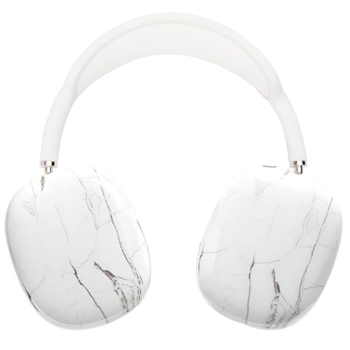 QBGRLLT Case Compatible with Apple Airpods MAX Case White Marble Cute Soft Case for Women TPU Protective Airpod Max Case Cover