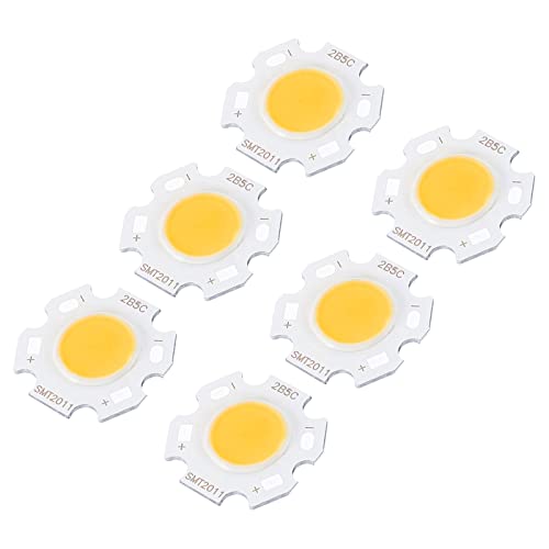 MECCANIXITY COB LED Light Chip Beads 20mm 5W 260mA Energy Saving Bulb for Spotlight Floodlight Pack of 10, Warm White