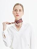 MEISEE 100% Pure Mulberry Silk Square Scarf 27"'x27-68CM Head Scarf for Women Natural Silk Neckerchief Printed Headscarf