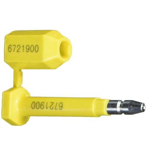 AVG Packaging Supplies Brand Bolt Seals - (250ct) High Security Shipping Seal with Print Progressive Numbering – Tamper Proof for Trucks, Trailers, Cargo Containers - ISO & C-TPAT Certified