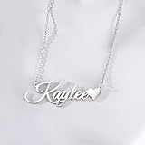 TinyName Custom Name Necklace Personalized 18K Gold Plated Nameplate Customized Jewelry Gift for Women