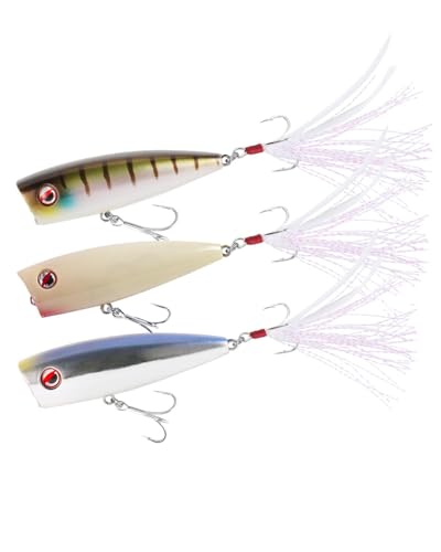 LITTMA Bass Fishing Topwater Popper Lures - Effective Top Water Lures for Bass Anglers - Durable Design for Catching Trophy Bass with High-Performance Popping Action