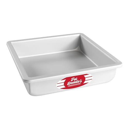 Fat Daddio's PSQ-882 Anodized Aluminum Square Cake Pan, 8 x 2 Inch