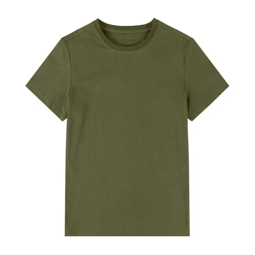 ALAVIKING Kids T Shirts Youth Short Sleeve T-Shirt Cotton Crewneck Tees for Boys or Girls Size 3-12 Years (Army Green-s)