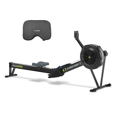 Concept2 RowErg Model D Indoor Rowing Machine - PM5 Monitor, Device Holder, Adjustable Air Resistance, Easy Storage with FitXion Seat Cushion