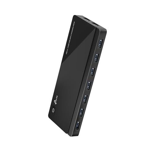 TP-Link Powered USB Hub 3.0 with 7 USB 3.0 Data Ports and 2 Smart Charging USB Ports. Compatible with Windows, Mac, Chrome & Linux OS, with Power On/Off Button, 12V/4A Power Adapter(UH720)