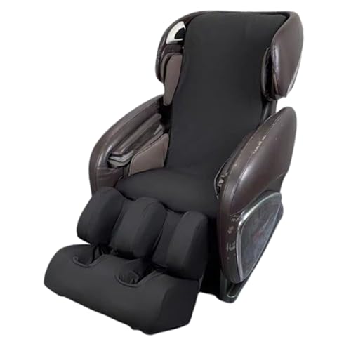 MKKBOB Shiatsu Massage Chair Cover Fitted,Massage Recliner Chair Cover Stretch Portable Massage Chair Full Body Cover Slipcovers Dustproof Massage Chair Pet Protector(Black,Whole Body)