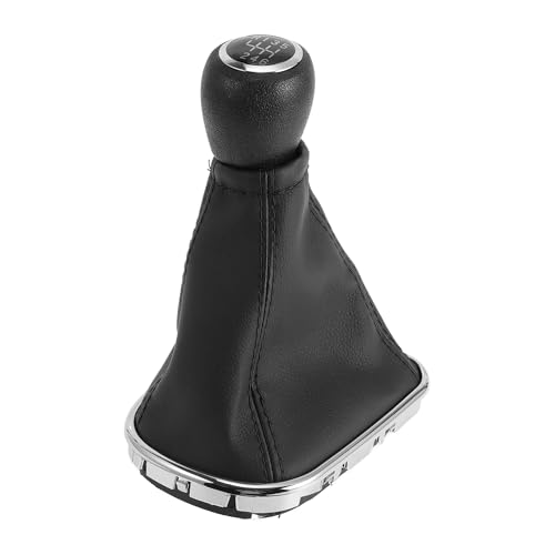 RATCHROLL 6 Speed Manual Gear Shifter Knob with Cover for Chevrolet Cruze 2010-2015 Plastic Faux Leather Automotive Gearbox Stick Shifter Lever Knob Black