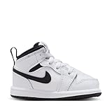 NIKE Jordan 1 Mid Baby/Toddler Shoes (DQ8425-132, White/Black-White-Black) Size 9