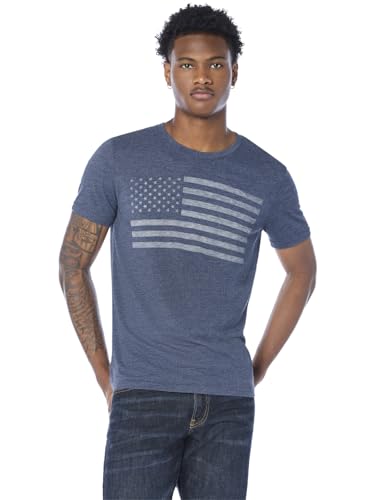 Lucky Shoes & Jewelry USA Flag Tee, American Navy, Medium