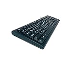 Arabic and English Computer Keyboard (USB Wired Black Keyboard with White Letters - Standard QWERTY Key Layout) - KB-2817BU