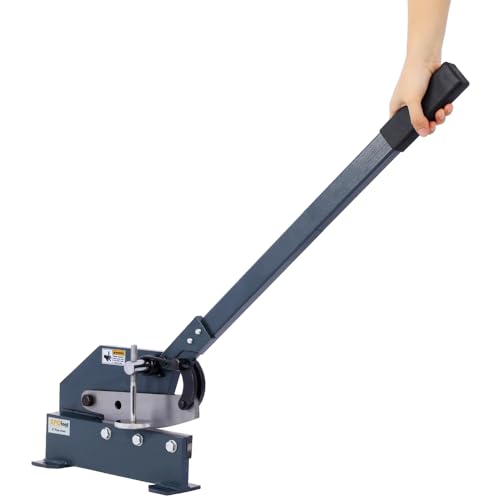 Metal Shears, Heavy-Duty Sheet Metal Cutter for Industrial Use, Hand Plate Shear, High Carbon Steel Blade, Effortless Cutting, Shrinker Stretcher Compatible, Workbench Mountable (8-Inch)