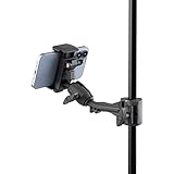 On-Stage TCM1500 Tablet/Smartphone Holder (Setup for Tablets, Computers, E-Readers, Smartphones, and Phablets, Clamp Mount, Nonslip Padding, Adjustable Angle and Rotation, External Battery Holder)