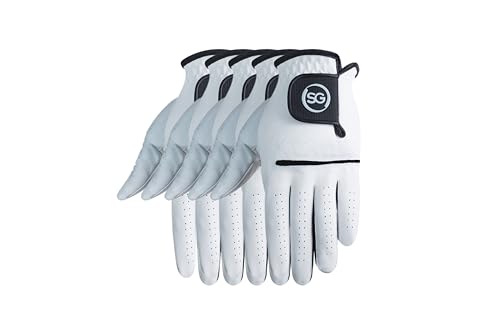 H-Cube All-Weather Microfiber Golf Gloves Men Left Handed Golfer Large Pack of 5