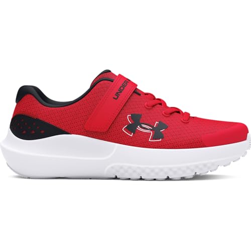 Under Armour Boys' Pre School Surge 4 Alternate Closure, (600) Red/Black/Black, 1, US