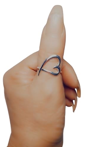 Sterling Silver Heart Thumb Ring, Sterling Silver Heart Ring, Heart Ring For Women, Open Heart Ring, heart thumb ring, Valentines (10)