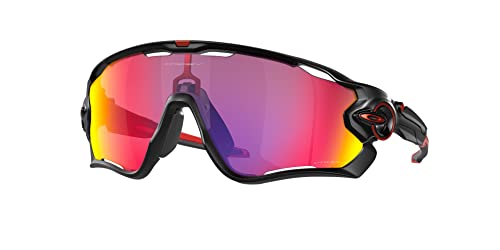 Oakley Men's OO9290 Jawbreaker Rectangular Sunglasses, Matte Black/Prizm Road, 31 mm