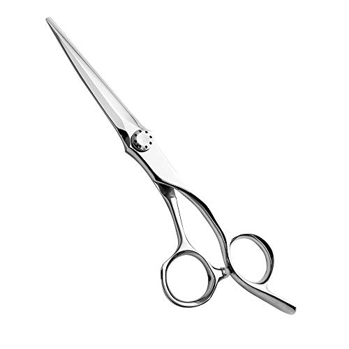 AOLANDUO 6 Inch Sword Blade Hair Scissors/Barber Scissors-High End Japanese AICHI Steel Handmade Hair Cutting Shears with Offset Handle for Salon Stylists Beauticians & Hairdresser