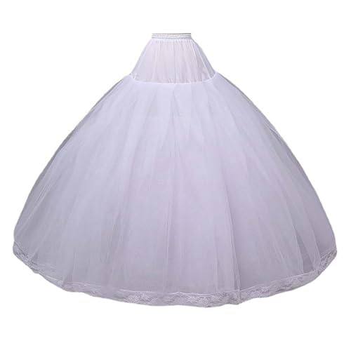 8 Layers Tulle Hoopless A-line Petticoat Crinoline Underskirt Floor Length for Bridal Wedding Dresses