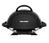 George Foreman Indoor/Outdoor Electric Patio Grill, Apartment Approved, 15-Serving, Removable Stand, Black