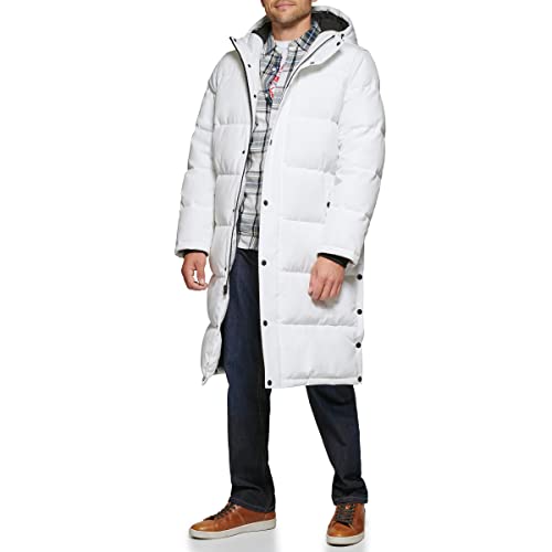 Levi's Men's Arctic Cloth Extra Long Parka Jacket, White, Small