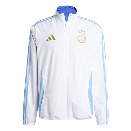 adidas Men's Argentina 2024 Anthem Jacket, White/Lucid Blue