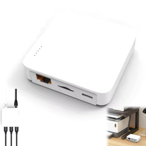 NP332 3-Port USB Network Print Server Multi-Interface Network Wireless Printer Adapter for USB Printer Convert Printer to USB Wireless Print Server Turn USB Printer into Wireless