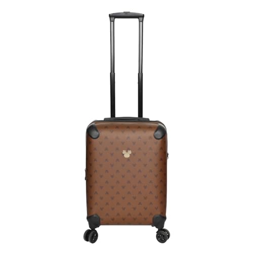 Disney Mickey Mouse Ears 22" Brown Rolling Luggage
