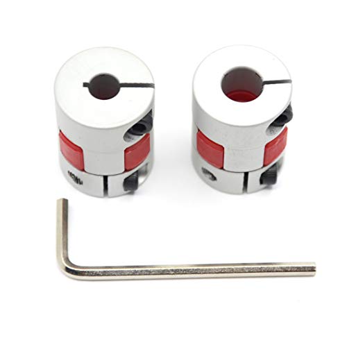 Befenybay 2PCS 6mm to 8mm Aluminium Plum Flexible Shaft Coupling Diameter 20mm Length 25mm Connector Flexible Coupler for 3D Printer CNC Machine and Servo Stepped Motor（6x8mm）