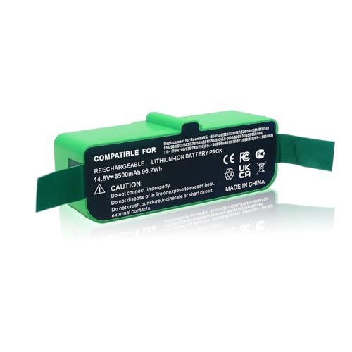 Upgraded 6500mAh Replacement Battery Compatible for iRobot Roomba 500 600 700 800 900 Series Robot Vacuum Battery Roomba 960 980 981 805 860 870 890 700 710 760 790 610 620 650 671 690 500 530 550 580