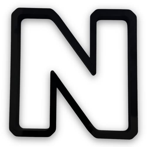N Capital Block Letter Cookie Cutter with Easy to Push Design (3.5 inch)