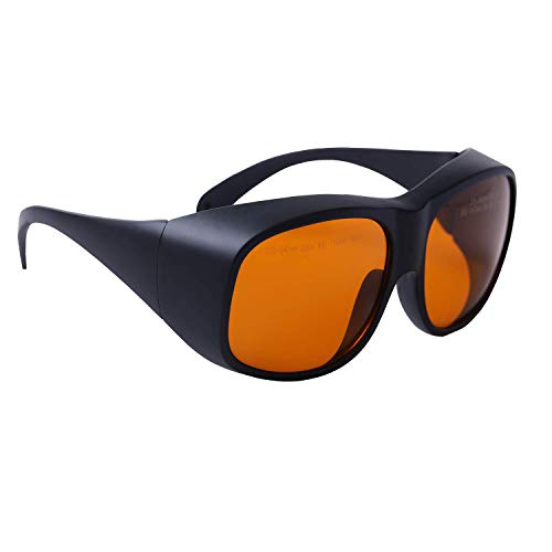 LaserPair Laser Safety Glasses 355nm,405nm,445nm,450nm,532nm, 980nm,1064nm Q-switched Tattoo Removal Eyewear for Laser Technician,Green Laser,Blue Laser Eye Protection Goggles Laser Engraving