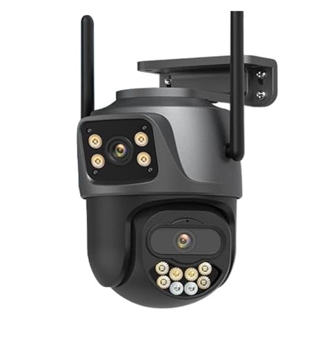TWSYOXPR 8MP 4K WiFi Dual Lens AI Human Detect Camera 6MP 3K PTZ IP Security Protection Camera CCTV Audio Video Surveillance ICsee P2P(US Plug,6MP Add 128G)