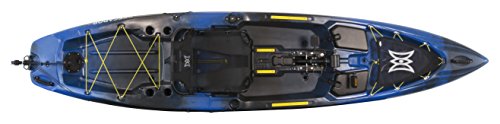 perception Pescador Pilot 12 | Sit on Top Fishing Kayak with Pedal Drive | Adjustable Lawn Chair Seat and Tackle Storage Areas | 12' | Sonic Camo