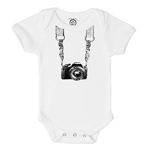 The Spunky Stork Baby Girls Boys Photographer Organic Newborn Camera Bodysuit (6-12M)
